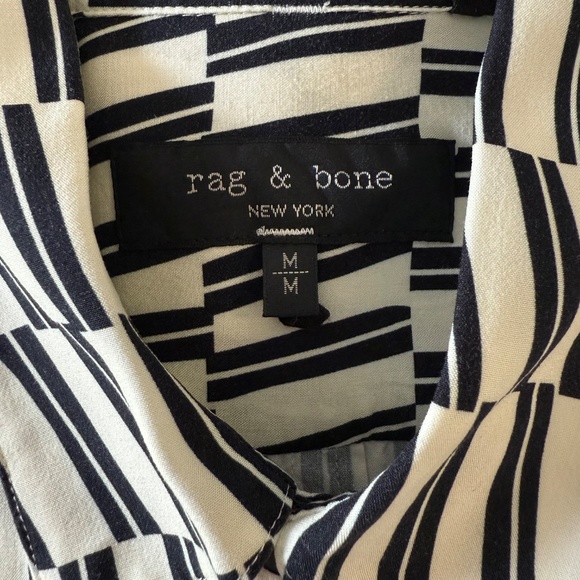 Men's Rag & Bone Short Sleeve Camp Shirt - M - Picture 3 of 4